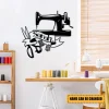 Personalized Sewing Machine Metal Sign, Custom Quilting, Seamstress