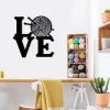 Love Crochet And Knitting Metal Sign, Yarn Metal Decor