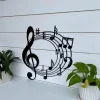 Music Notes & Riff Metal Wall Art, Cut Metal Sign, Metal Wall Art, Metal House Sign