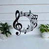 Music Notes & Riff Metal Wall Art, Cut Metal Sign, Metal Wall Art, Metal House Sign