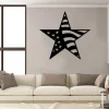 American Flag Star Veteran Metal Sign, Memorial Day Military Metal Art