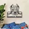 American Bully Dog Personalized Metal Wall Decor, Cut Metal Sign, Metal Wall Art, Metal House Sign