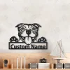 American Pit Bull Personalized Metal Wall Decor, Cut Metal Sign, Metal Wall Art, Metal House Sign