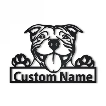 American Pit Bull Personalized Metal Wall Decor, Cut Metal Sign, Metal Wall Art, Metal House Sign