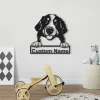 Bernese Mountain Dog Personalized Metal Wall Decor, Cut Metal Sign, Metal Wall Art, Metal House Sign