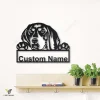 Bluetick Coonhound Dog Personalized Metal Wall Decor, Cut Metal Sign, Metal Wall Art, Metal House Sign