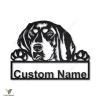 Bluetick Coonhound Dog Personalized Metal Wall Decor, Cut Metal Sign, Metal Wall Art, Metal House Sign