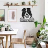 Border Collie Personalized Metal Wall Decor, Cut Metal Sign, Metal Wall Art, Metal House Sign