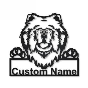 Chow Chow Personalized Metal Wall Decor, Cut Metal Sign, Metal Wall Art, Metal House Sign