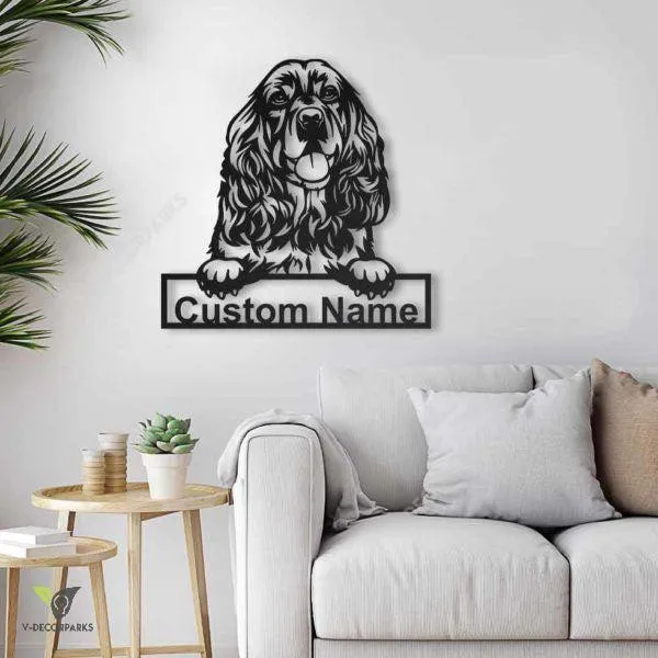 Cocker Spaniel Personalized Metal Wall Decor, Cut Metal Sign, Metal ...