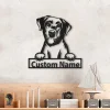 Labrador Retriever Personalized Metal Wall Decor, Cut Metal Sign, Metal Wall Art, Metal House Sign
