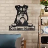 Miniature Schnauzer Dog Personalized Metal Wall Decor, Cut Metal Sign, Metal Wall Art, Metal House Sign