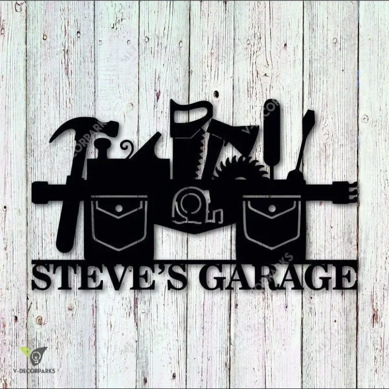 Personalized Custom Garage Metal Sign, Cut Metal Sign, Metal Wall Art, Metal House Sign