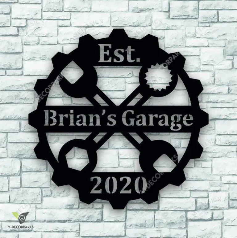 Personalized Metal Garage Metal Sign, Cut Metal Sign, Metal Wall Art, Metal House Sign