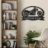 Motorcycle Monogram Personalized Metal Wall Decor, Cut Metal Sign, Metal Wall Art, Metal House Sign