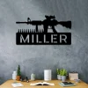 Personalized Ar-15 Gun Bullet Veteran Metal Sign