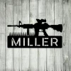 Personalized Ar-15 Gun Bullet Veteran Metal Sign