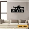 Personalized Ar-15 Gun Bullet Veteran Metal Sign