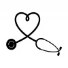 Stethoscope Heart - Nurse/doctor/emt Signs, Cut Metal Sign, Metal Wall Art, Metal House Sign