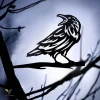 Raven Metal Art, Garden Signs, Cut Metal Sign, Metal Wall Art, Metal House Sign