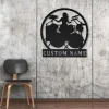 Personalized Drummer Female Monogram Metal Wall Decor, Cut Metal Sign, Metal Wall Art, Metal House Sign