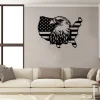 Bald Eagle American Flag Veteran Metal Sign, Veterans Day Gift For Proud Soldiers