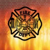 Fire Dept Firefighter Metal Wall Decor, First Responder Gift