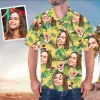 Custom Face Shirt, Custom Face Hawaiian Shirt For Custom Face Lovers, Hawaii Shirt Men, Aloha Shirt, Tropical Sleeve Summer All Size