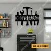 Personalized Garage Tools Steel Art, Custom Workshop Gift