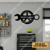 Customized Garage Metal Art Decor, Mechanic Plaque, Gift For Husband