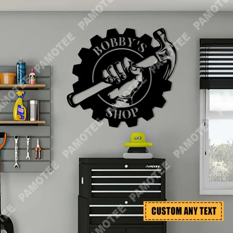 Personalized Tool Shop, Mechanic Workshop, Garage Metal Wall Hanging