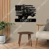 Personalized Atv Driver With American Flag Metal Sign, Man Cave Plaque, Father's Day Gift