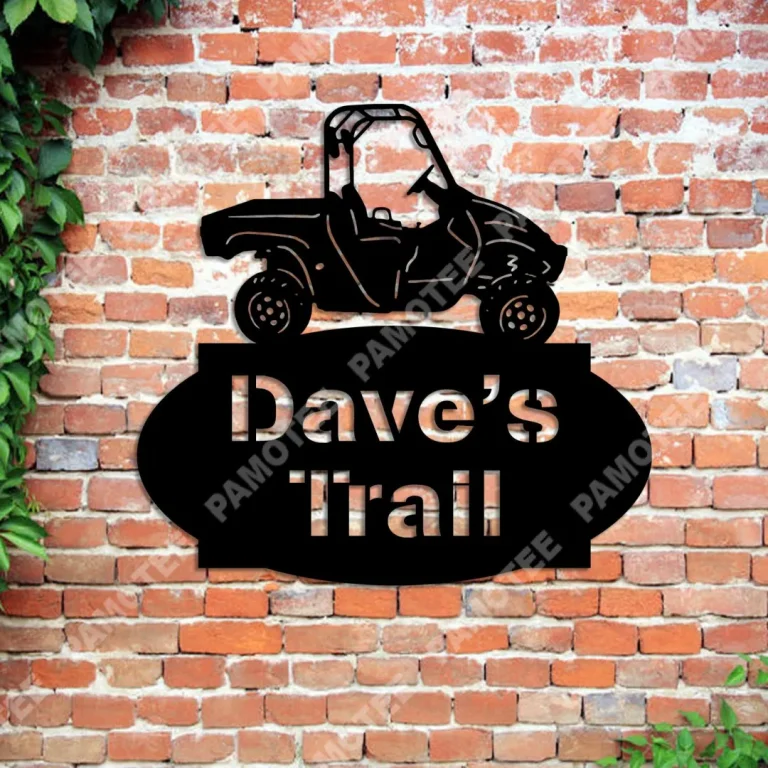 Custom Any Text Atv Trail Metal Sign, Wall Hanging Decoration