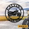 Personalized Motorcycle Garage Metal Sign, Gift For Biker