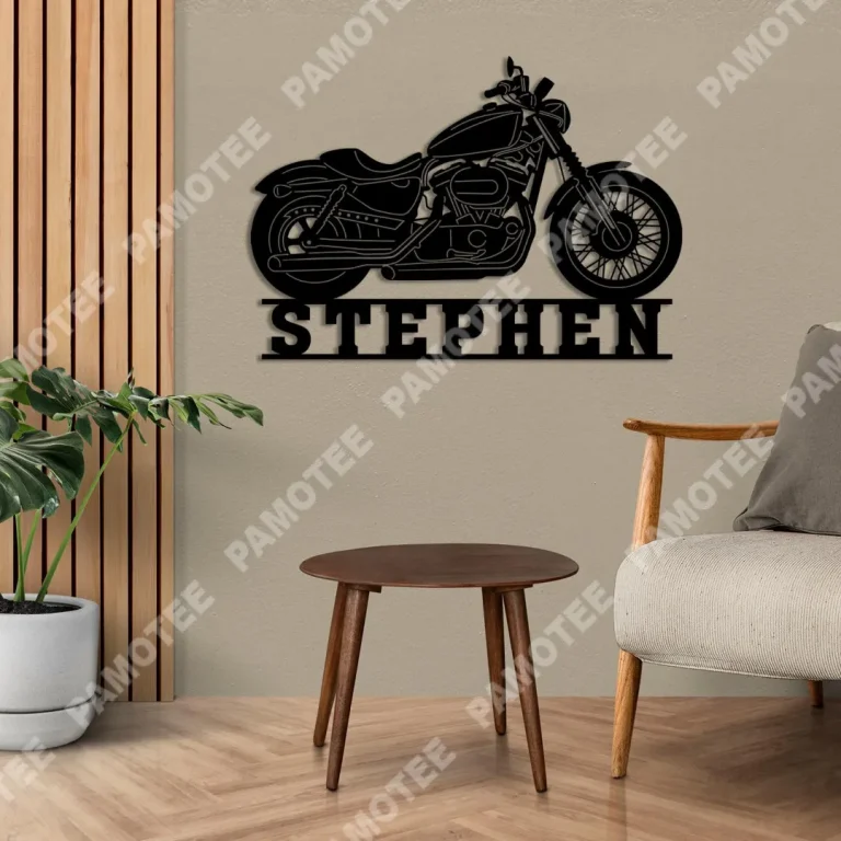 Custom Motorcycle Metal Decor, Home Wall Hanging Steel Art