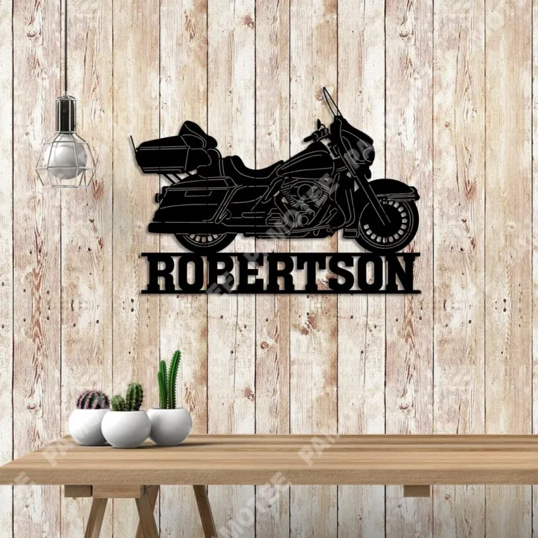 Personalized Motorcycle For Garage Metal Art, Man Cave Decoration