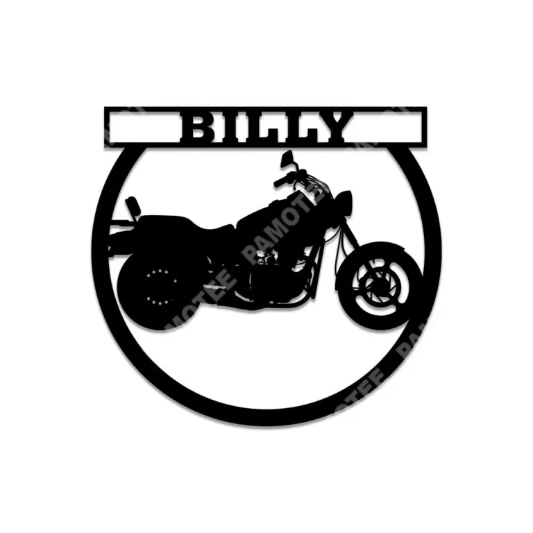 Custom Any Text Motorcycle Metal Sign, Housewarming Wall Art For Him