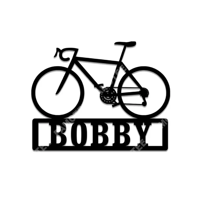 Personalized Name Bike Metal Art, Fahrrad Wall Decoration