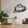 Husband, Wife And Two Children Cycling Mountain Steel Wall Art, Metal Sign For Cycling Lovers