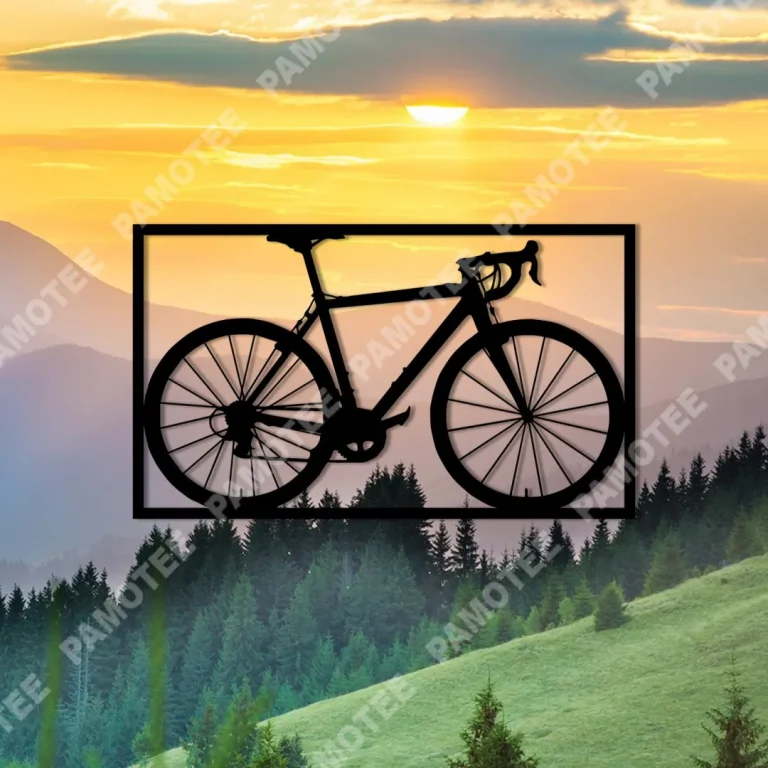 Bicycle Metal Sign Art For Living Room, Metal Art Gift For Cyclist, Bike Lovers