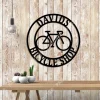 Customized Bicycle Shop Metal Art, Gift For Bike Shop Owner