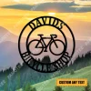 Customized Bicycle Shop Metal Art, Gift For Bike Shop Owner