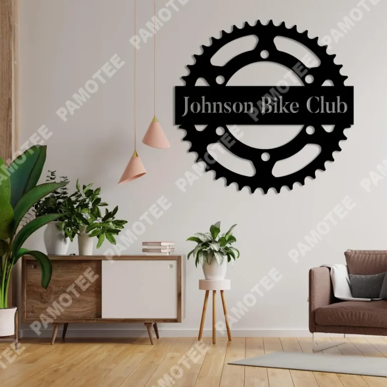 Customized Sprocket Of Bicycle Metal Art, Bike Lovers Plaque Gift