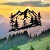 Riding Bike On Mountain Steel Sign, Metal Wall Hanging