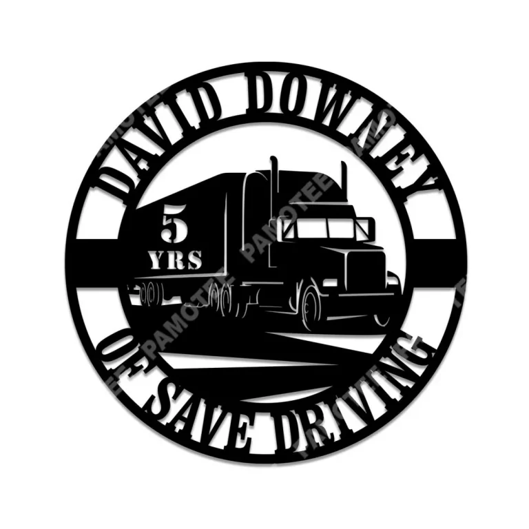 Custom Name And Years Truck Driver Metal Wall Art, Home Decoration Gift