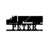 Personalized Big Rig Metal Sign, Home Wall Hanging For Trucker
