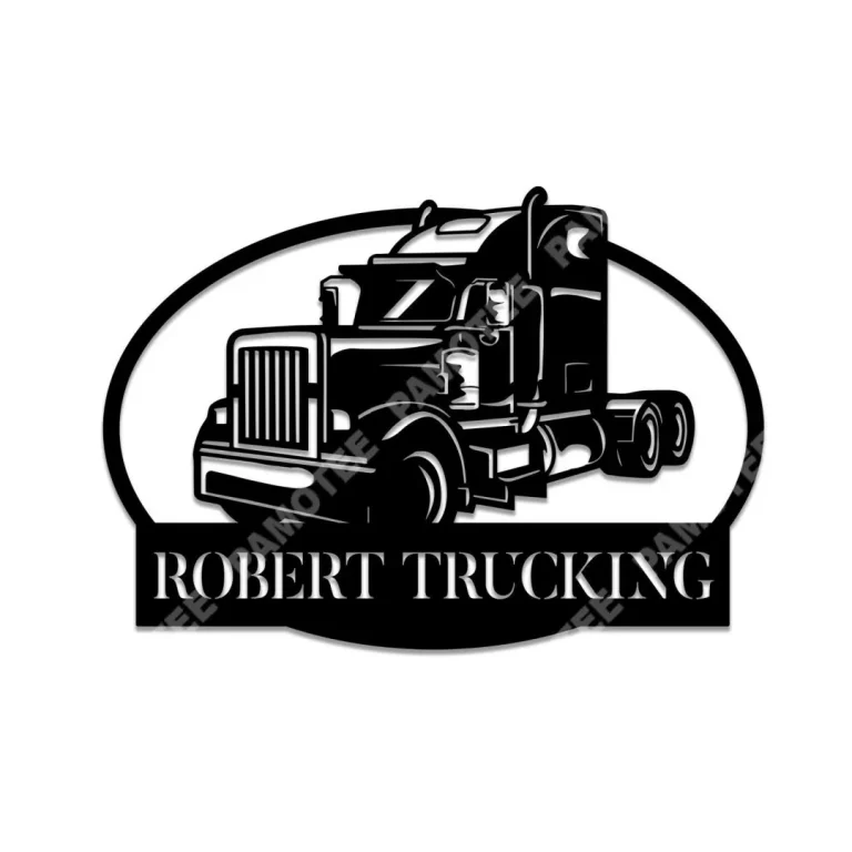 Customized Semi Truck Metal Art, 18 Wheeler Housewarming Decor