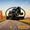 Customized Semi Truck Metal Art, 18 Wheeler Housewarming Decor