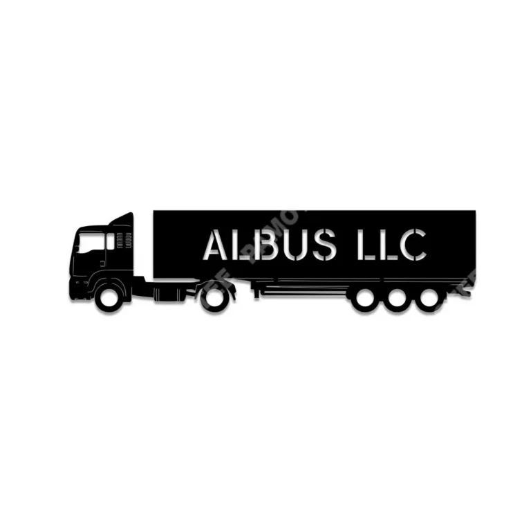 Custom Name Trucking Llc Metal Sign, Truck Driver Steel Plaque