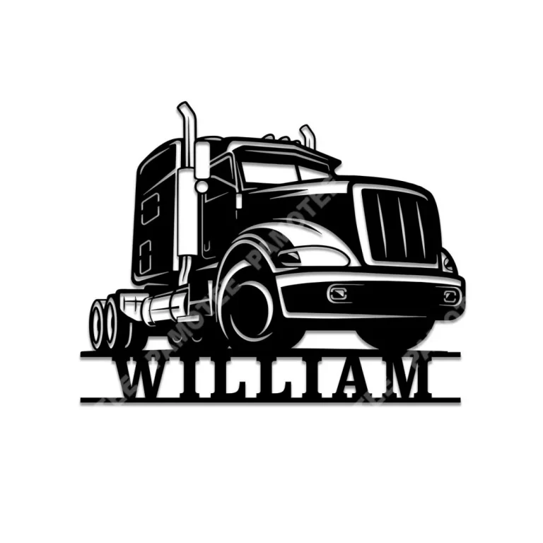 Customized Your Name Trucker Metal Art, Home Decoration